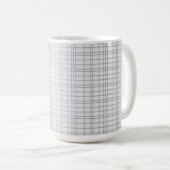 Mug Gris, moderne, simple, cool, lignes de grille tend (Devant droit)