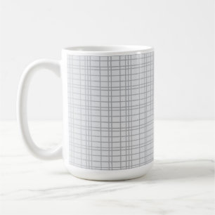Mug Gris, moderne, simple, cool, lignes de grille tend