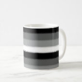 Mug Gris noir blanc rayures Design (Devant droit)