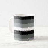 Mug Gris noir blanc rayures Design (Devant gauche)