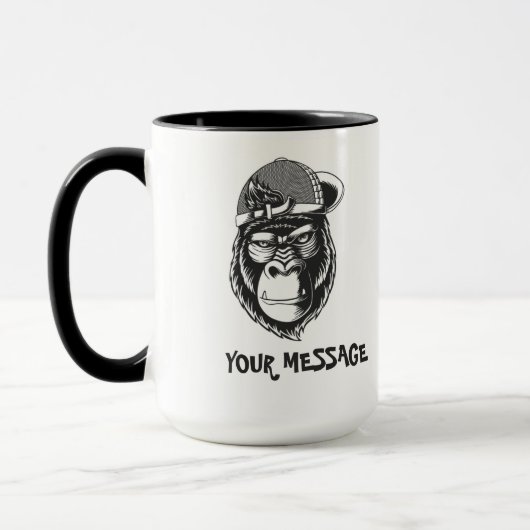 Mug Gris noir et blanc (Gauche)