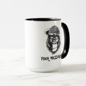 Mug Gris noir et blanc (Devant droit)