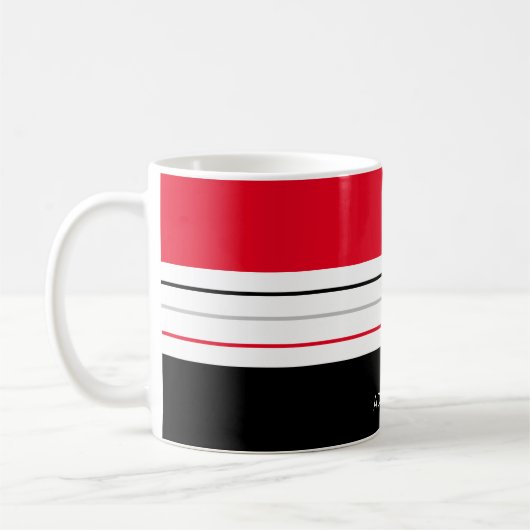 Mug Gris noir rouge (Gauche)