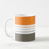 Mug Gris orange orange moderne (Gauche)