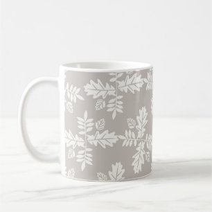Mug Gris rétro Blanc Floral Minimaliste Y2K Printemps