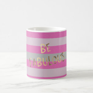 Mug Gris Rose Gris Gris Gris Or Soyez Fabuleux