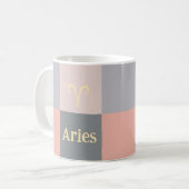 Mug Gris rose moderne (Devant gauche)