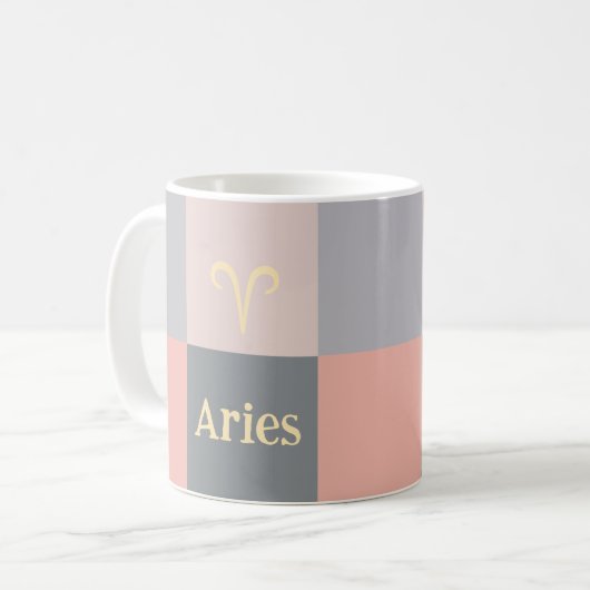 Mug Gris rose moderne (Devant gauche)