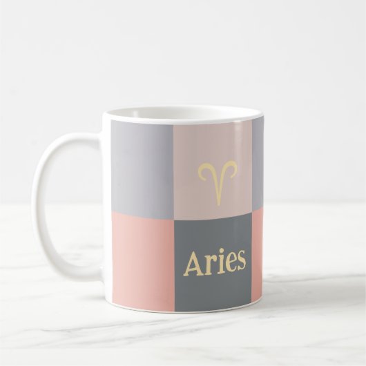Mug Gris rose moderne (Gauche)