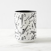 Mug Gris saxophone musique note Motif (Centre)