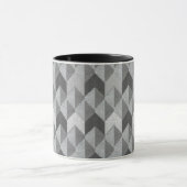 Mug Gris texturé géométrique. (Centre)