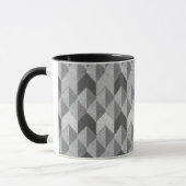 Mug Gris texturé géométrique. (Gauche)