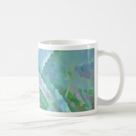 Mug Gris vert aloès peinture Abstraite (Droite)