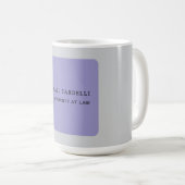 Mug Gris violet minimaliste classique professionnel (Devant droit)