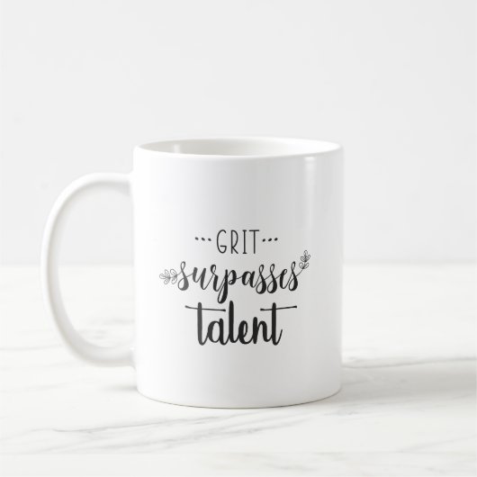 Mug Grit vs Talent - Succès immense Gym Motivation (Gauche)
