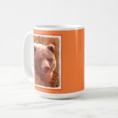 Mug Grizzly Bear Cub dans Fireweed Peinture Art de la (Devant gauche)