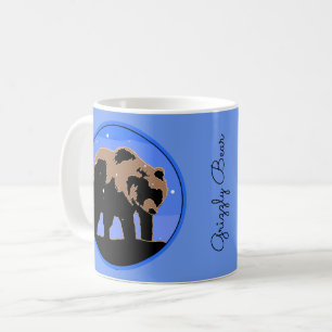 Mug Grizzly Bear en hiver - Art original de la faune