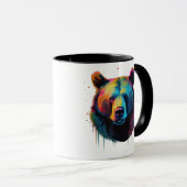 Mug Grizzly Oear Amateurs Pop Art Big Grizzly Ours (Devant droit)