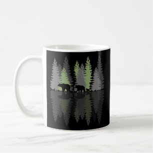 Mug Grizzly Oear Famille Arbres Forêt Wilderness