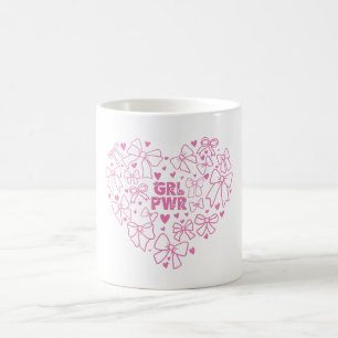 Mug GRL PWR Pink Ribbon Heart - Journée des femmes