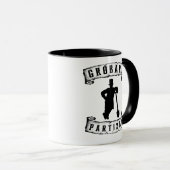 Mug Grobari Partizan Crno Beli Grobar Sa Lopatom  (Devant droit)