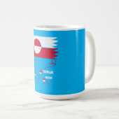 Mug Groenland nuuk vintage Drapeau  (Devant droit)