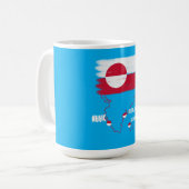 Mug Groenland nuuk vintage Drapeau  (Devant gauche)