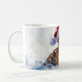 Mug Grogning Chiot Jouer avec Santa Hat (Gauche)