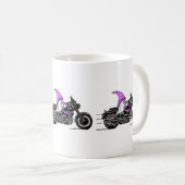 Mug Grognome violet lunatique à moto (Devant droit)