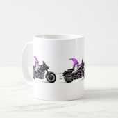 Mug Grognome violet lunatique à moto (Devant gauche)
