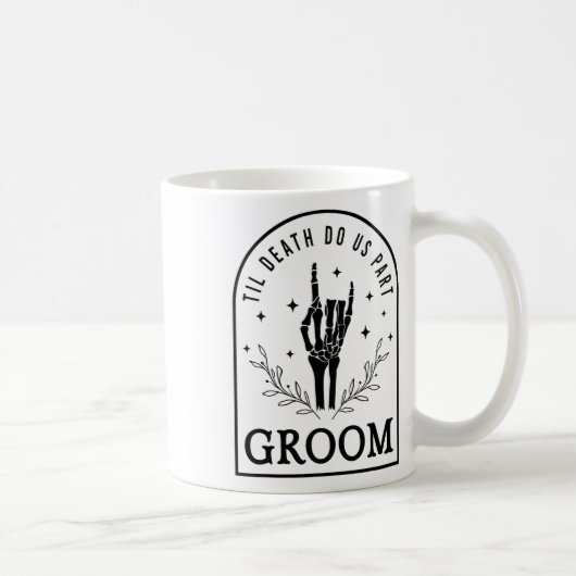 Mug Groom Bride squelette gothique Halloween Fiançaill (Droite)