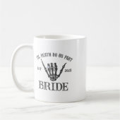 Mug Groom Bride squelette gothique Halloween Fiançaill (Gauche)