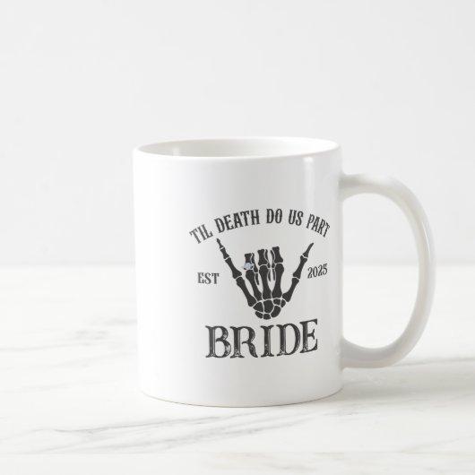 Mug Groom Bride squelette gothique Halloween Fiançaill (Droite)