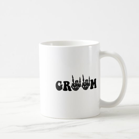 Mug Groom Bride squelette gothique Halloween Mariage B (Droite)