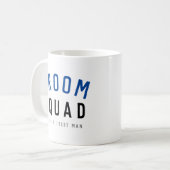 Mug Groom Squad | Moderne Bachelor Groomsman Design (Devant gauche)