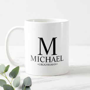 Mug Groomsman personnalisé moderne