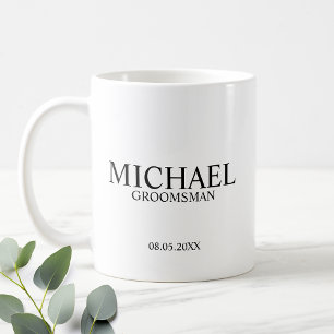 Mug Groomsman personnalisé moderne