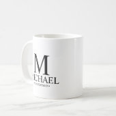 Mug Groomsman personnalisé moderne (Devant gauche)