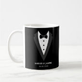 Mug Groomsman personnalisé noir (Gauche)