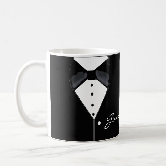 Mug Groomsman Tuxedo Design (Gauche)