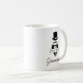 Mug Groomsman Tuxedo Nom du chapeau supérieur (Devant droit)