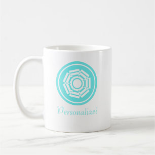 Mug Groove Floral, Turquoise