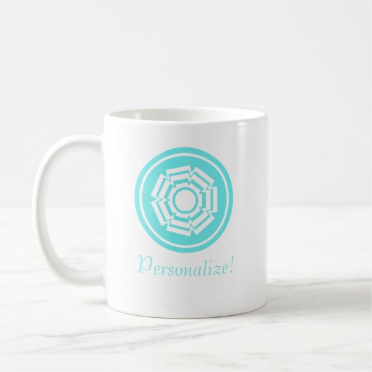 Mug Groove Floral, Turquoise (Gauche)