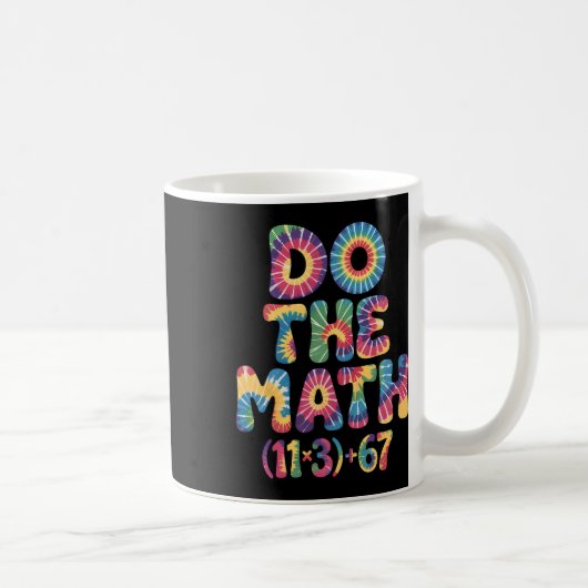 Mug Groovy 100 jours d'école équation mathématique Fai (Droite)