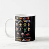 Mug Groovy 12 Days Of Social Work Christmas School Soc (Gauche)
