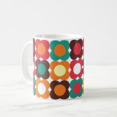 Mug Groovy 70s Retro Flower Pattern | Bold Boho Floral (Devant gauche)