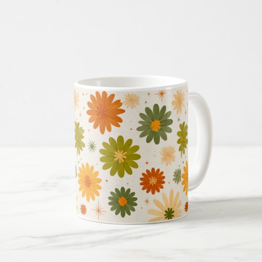 Mug Groovy Boho Flower Power Ceramic Cup (Devant droit)