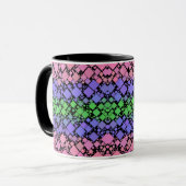 Mug Groovy Boho Rétro Mod Géométrique Fierté Trigender (Devant gauche)
