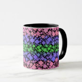 Mug Groovy Boho Rétro Mod Géométrique Fierté Trigender (Devant droit)
