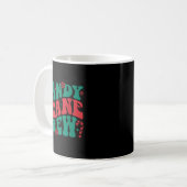 Mug Groovy Candy Cane Crew Matching Family Group Squad (Devant gauche)
